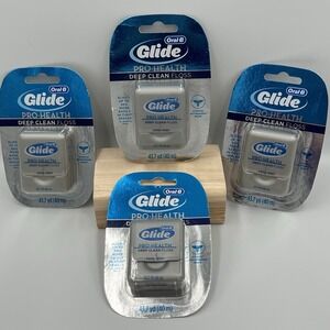 LOT OF 4 • Oral-B • DEEP CLEAN Dental FLOSS, OLD VERSION, 43.7 Yd /40m COOL MINT
